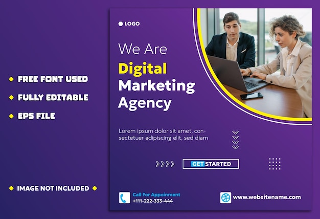 Digital marketing agency template design