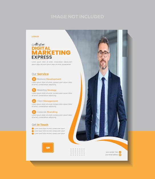 Digital Marketing Business Flyer Template Design abstract business flyer vector template design