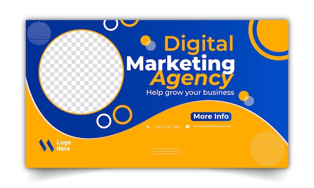 digital marketing business promotion web banner template design