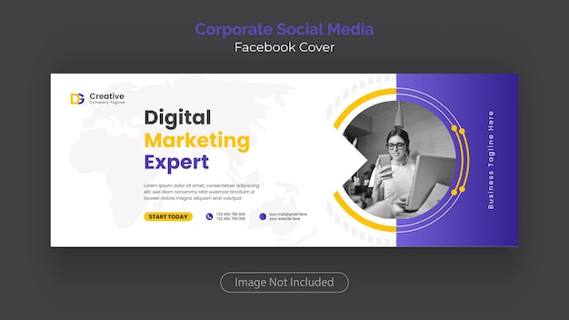 Digital Marketing business social media Facebook cover banner Template