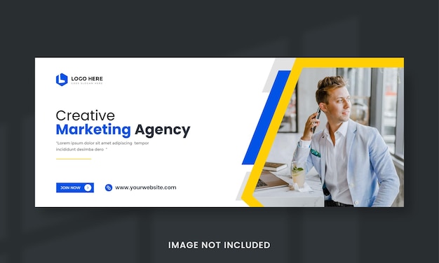 Digital marketing business web banner design template