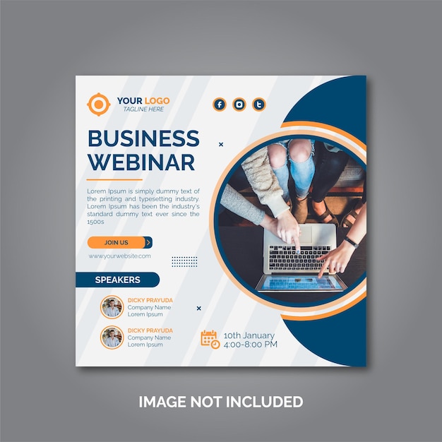 Digital marketing business webinar conference banner