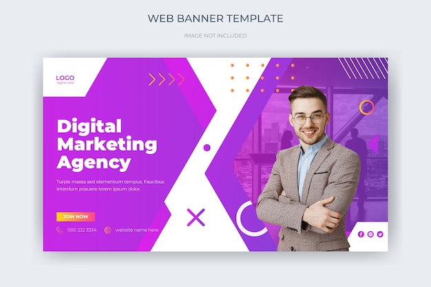 Digital Marketing Business Website Screen Cover Banner Social Media Post Web Design Landing Page ad