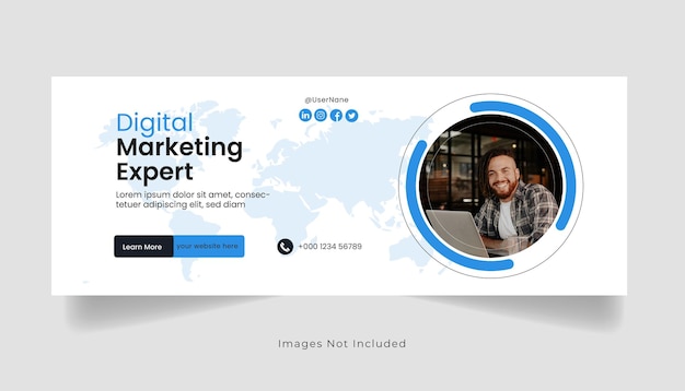 Digital marketing and corporate business facebook cover template