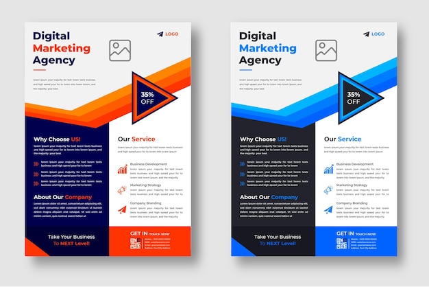 digital marketing Corporate business flyer design template