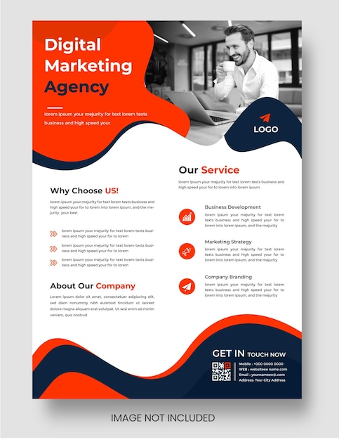 digital marketing Corporate business flyer design template