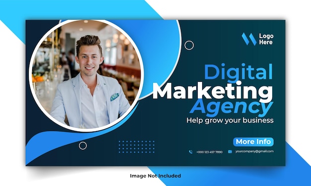 digital marketing corporate facebook cover and web banner template