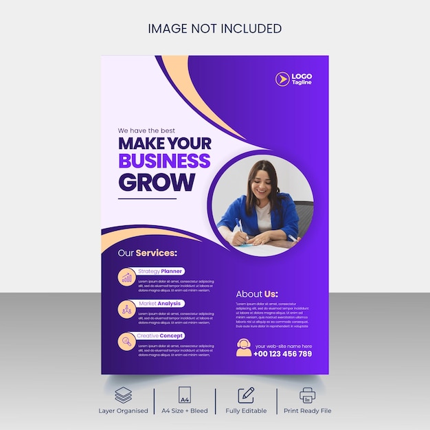 Digital marketing and corporate flyer template design