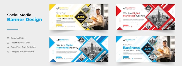 Digital marketing and corporate social media cover and banner, Modern and creative E-mail Signature