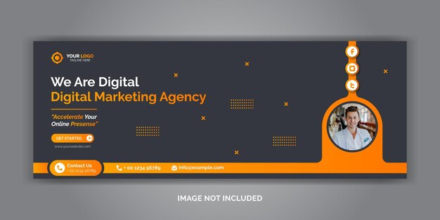 Digital marketing corporate social media facebook cover template