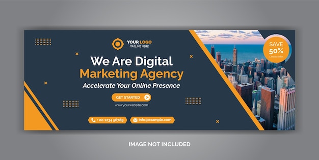 Digital marketing corporate social media facebook cover template