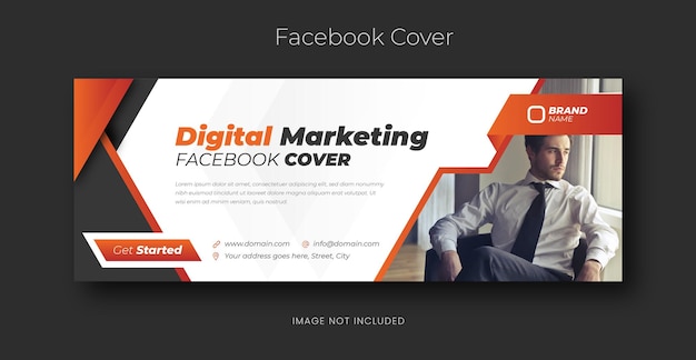 Digital marketing corporate social media facebook cover template