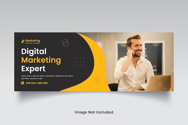 Digital marketing corporate social media facebook cover template