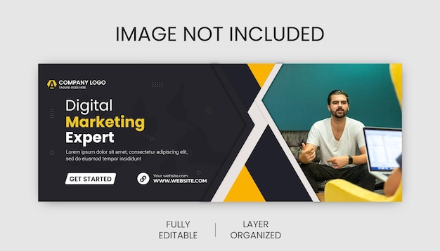 Digital marketing corporate social media facebook cover template