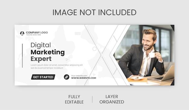 Digital marketing corporate social media facebook cover template