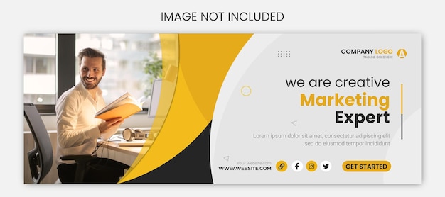 Digital marketing corporate social media facebook cover template