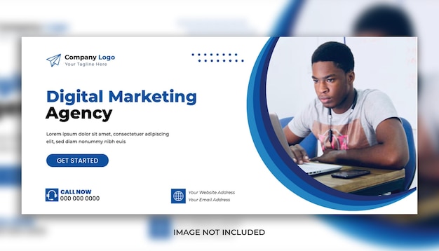 Digital marketing corporate social media Facebook cover template