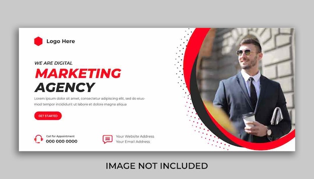 Digital marketing corporate social media facebook cover template