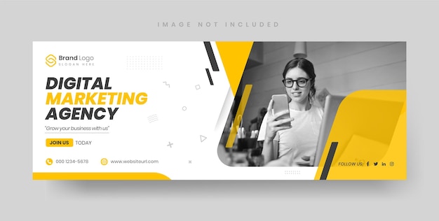 Digital marketing corporate social media facebook cover and web banner