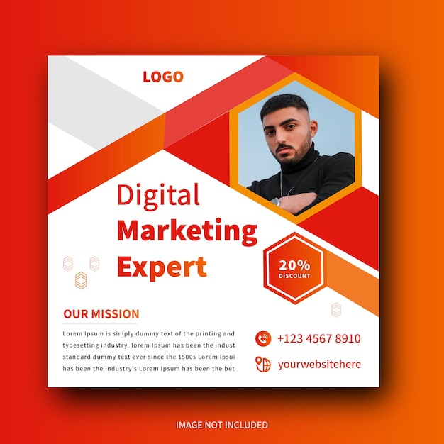 Digital marketing corporate social media post banner design template Premium vectors