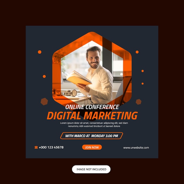 Digital marketing and corporate social media post template