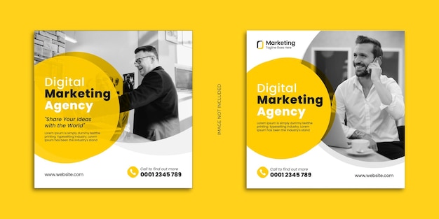 Digital marketing and corporate social media post template