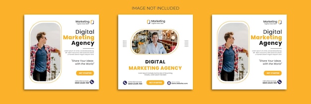 Digital marketing and corporate social media post template