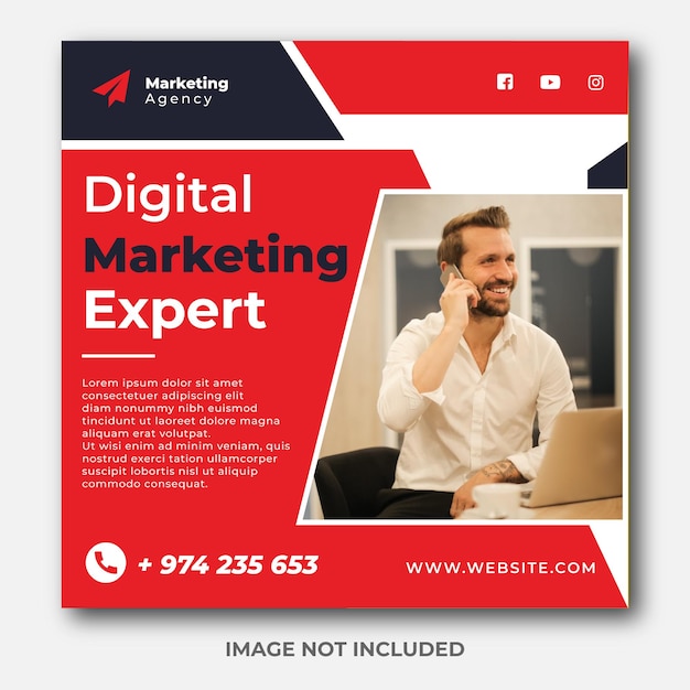 Digital marketing corporate social media post template