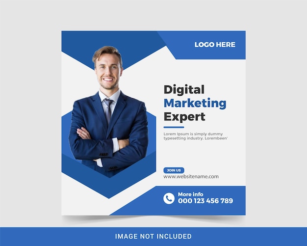 Digital marketing and corporate social media post and web banner design template Premium Vector