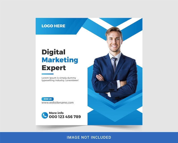 Digital marketing and corporate social media post and web banner design template Premium Vector