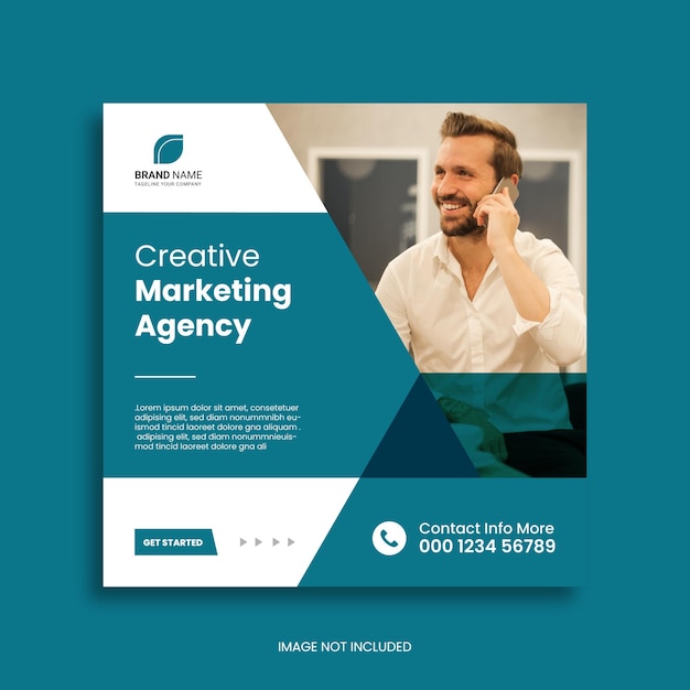 Digital marketing corporate social media post and web banner design template