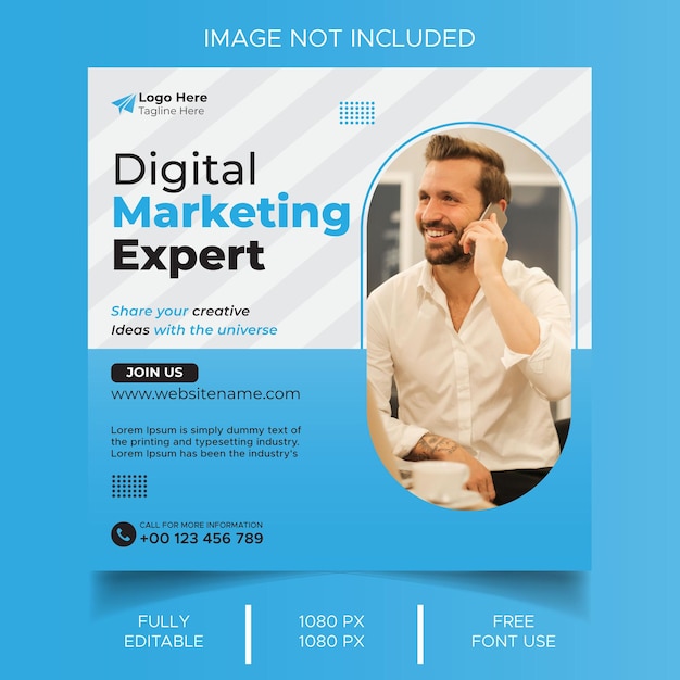 Digital Marketing Corporates Social Media Post Template