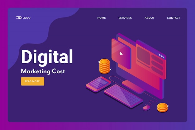 Digital marketing cost landing page