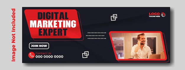 Digital marketing cover banner template design