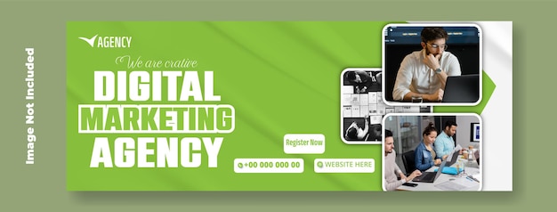 Digital marketing cover banner template design