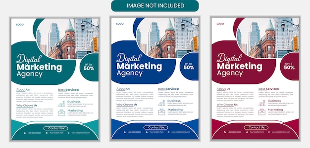 digital marketing Creative business flyer or poster design template Eps