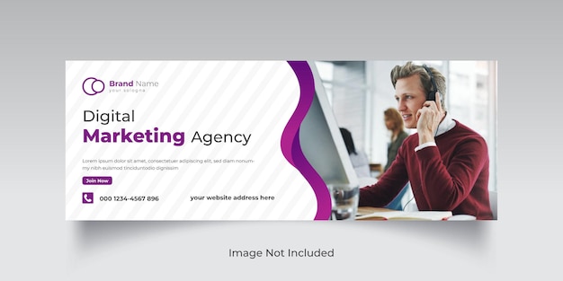 Digital marketing expert facebook banner design template