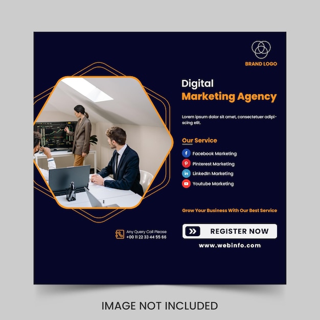 Digital Marketing Expert Instagram post banner design premium vector