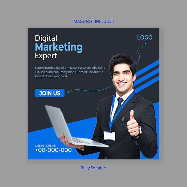 Digital marketing Expert Social media banner and promotional template