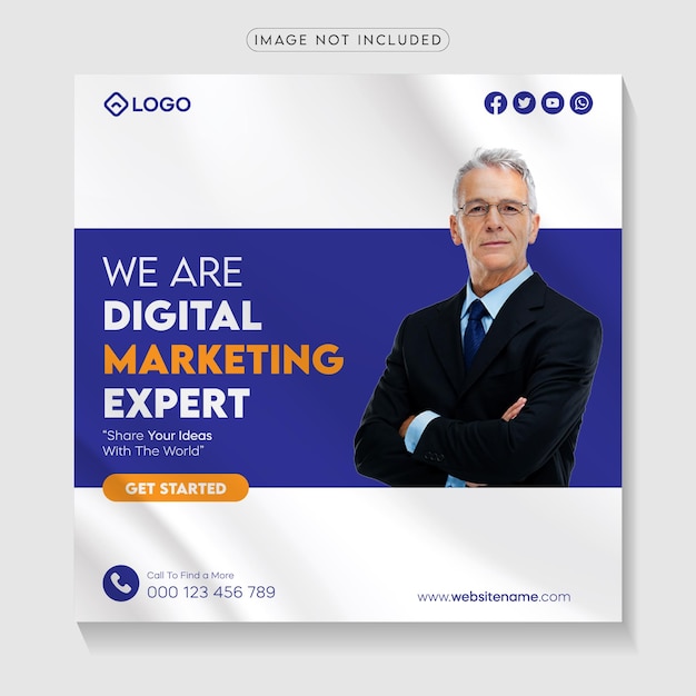 Digital marketing expert social media post design