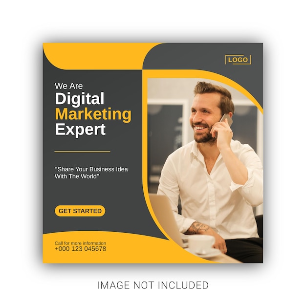 Digital marketing expert social media post template