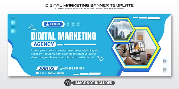 Digital marketing facebook banner template 05