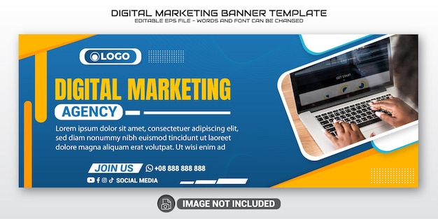 Digital marketing facebook banner template 09