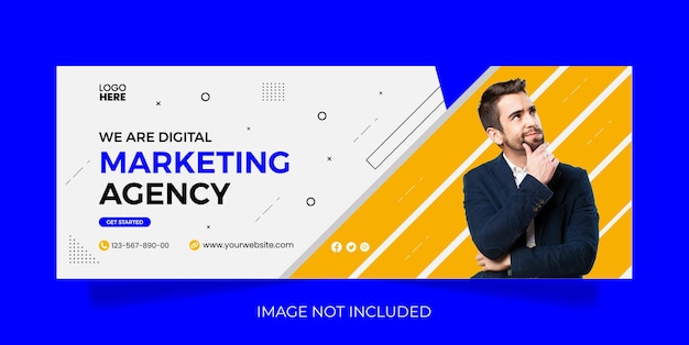 Digital marketing facebook banner template