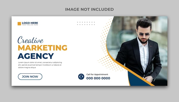 Digital marketing Facebook cover banner template design