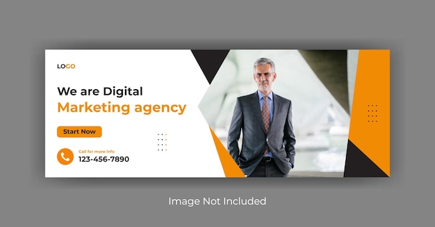 Digital marketing facebook cover banner template