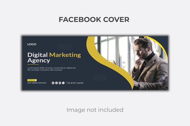 Vector digital marketing and facebook cover banner template