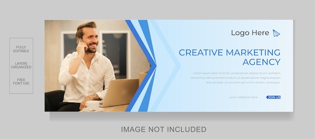 Digital marketing facebook cover and corporate social media Deisgn template