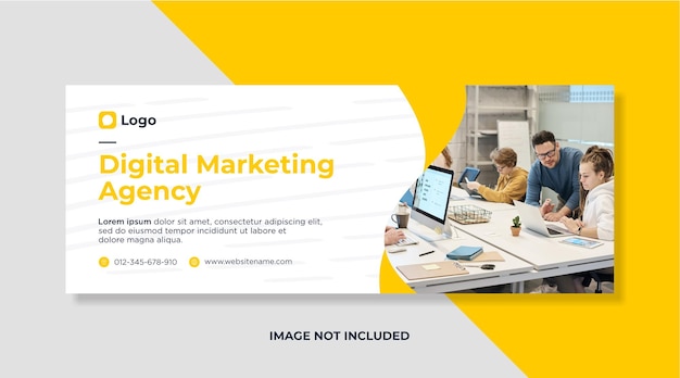 Digital marketing facebook cover page design template