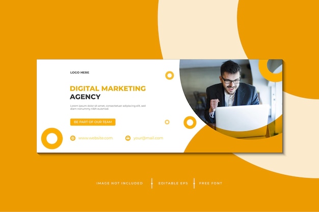 Digital marketing facebook cover page template